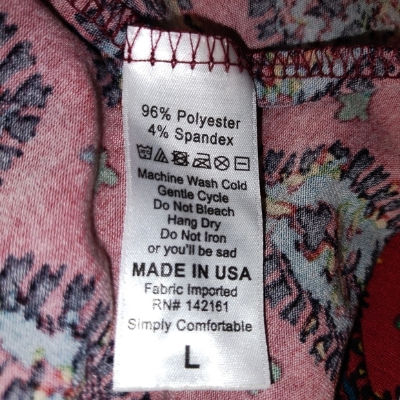 Lularoe summer dress red back out maxi high low Size: L - Picture 5 of 5